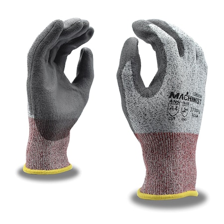 MACHINIST Cut Level A4 Gray Polyurethane Coated Gloves